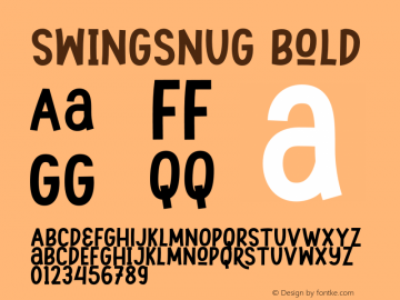 Swingsnug Bold Version 1.00;February 18, 2020;FontCreator 11.5.0.2427 32-bit Font Sample
