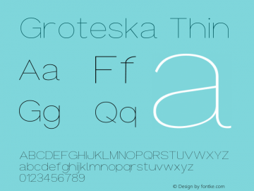 Groteska Thin Version 1.000图片样张