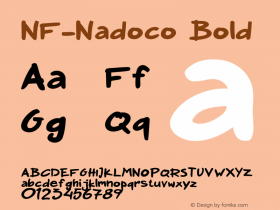 NF-Nadoco Bold Version 1.000;hotconv 1.0.109;makeotfexe 2.5.65596 Font Sample