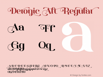 Deronic Alt  Font Sample