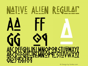 Native Alien Regular 1 Font Sample