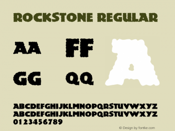Rockstone Regular Macromedia Fontographer 4.1 5/6/96 Font Sample