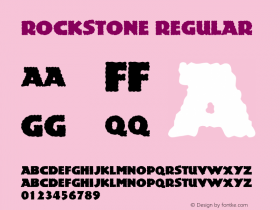 Rockstone Regular Macromedia Fontographer 4.1 5/6/96图片样张
