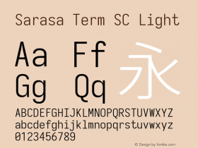 Sarasa Term SC Light 图片样张