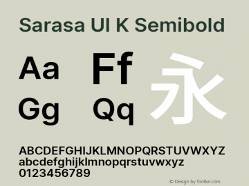 Sarasa UI K Semibold Version 0.11.0; ttfautohint (v1.8.3)图片样张