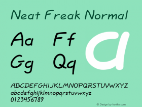 Neat Freak Normal Altsys Fontographer 4.1 5/24/96 Font Sample