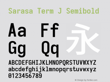 Sarasa Term J Semibold  Font Sample