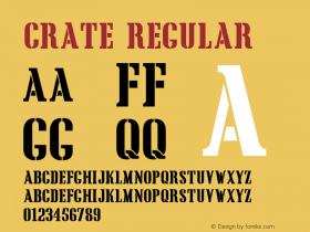Crate Regular Macromedia Fontographer 4.1 5/6/96 Font Sample