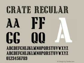 Crate Regular Macromedia Fontographer 4.1 5/6/96 Font Sample