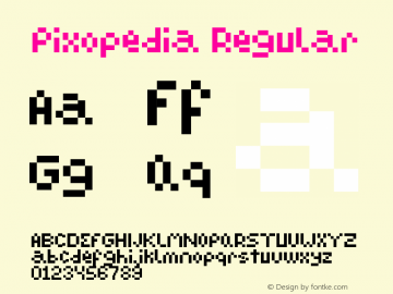 Pixopedia Version 1.00;March 3, 2020;FontCreator 11.5.0.2430 32-bit Font Sample