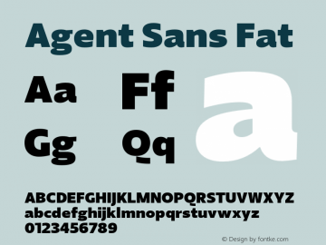 AgentSans-Fat Version 2.000;hotconv 1.0.109;makeotfexe 2.5.65596图片样张