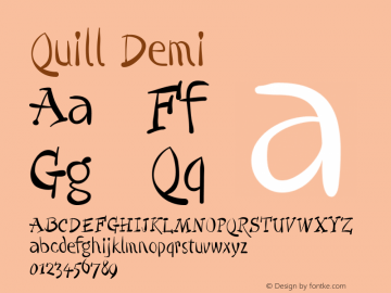 Quill Demi Version 001.000 Font Sample