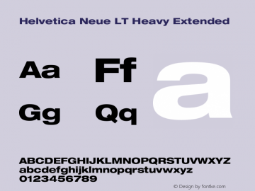 Helvetica Neue LT 83 Heavy Extended 001.000图片样张