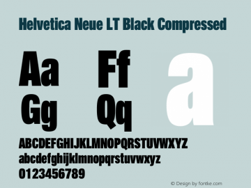 Neue Helvetica 99 Compressed Black 001.000图片样张