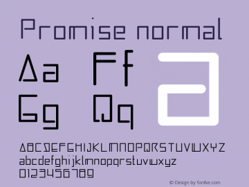 Promise Version 1 Font Sample
