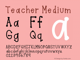Teacher Medium Version 001.000 Font Sample