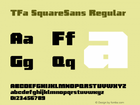 TFa SquareSans Regular Version 1.0 Font Sample