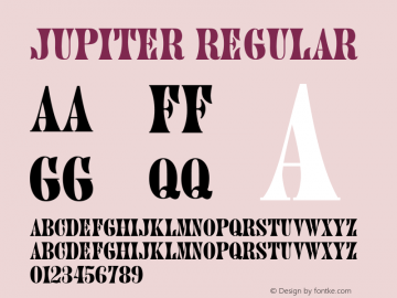 Jupiter v1.0c Font Sample