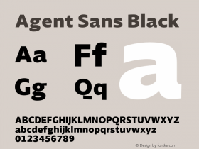AgentSans-Black Version 2.000;PS 002.000;hotconv 1.0.88;makeotf.lib2.5.64775 Font Sample