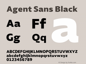 AgentSans-Black Version 2.000;PS 002.000;hotconv 1.0.88;makeotf.lib2.5.64775图片样张