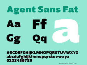 AgentSans-Fat Version 2.000;PS 002.000;hotconv 1.0.88;makeotf.lib2.5.64775 Font Sample