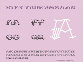 Stay True Regular 1.000;PS 001.000;hotconv 1.0.38 Font Sample