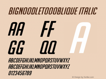 BigNoodleTooOblique Version 1.1; 2014图片样张
