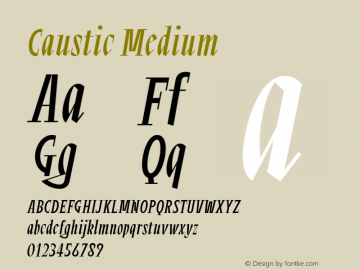 Caustic Medium Version 1.0 Font Sample