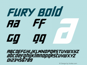 Fury-Bold 1.0 November 2008 Font Sample