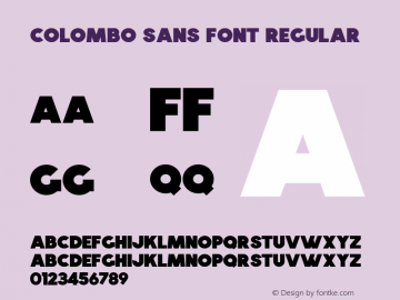 Colombo Sans Font Regular Version 1.000图片样张