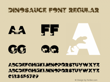 Dinosauce Font Regular Version 1.000图片样张