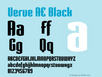 VerveAE-Black Version 2.00 Font Sample