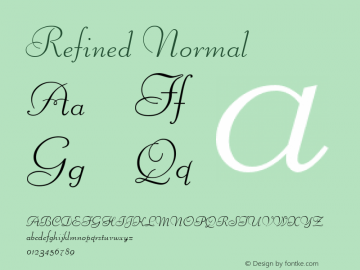 Refined Normal Altsys Fontographer 4.1 5/24/96图片样张