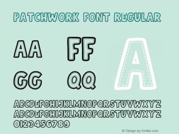 Patchwork Font Regular Version 1.000 Font Sample