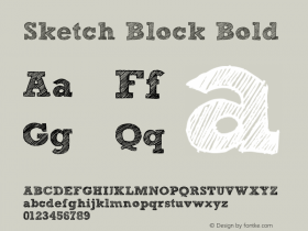 Sketch Block Bold Version 3.200 Font Sample