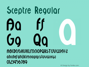 Sceptre Regular Altsys Fontographer 3.5  9/25/92图片样张