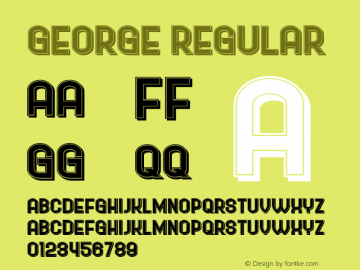 George Regular Version 1.000 Font Sample