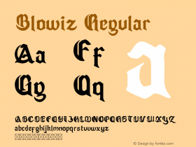 Blowiz Version 1.00;March 2, 2020;FontCreator 11.0.0.2408 32-bit图片样张