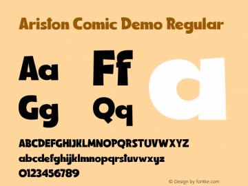 Ariston Comic Demo Regular Version Version 1.000图片样张