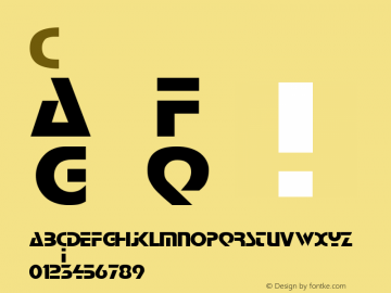 Comaro bold Version 001.003 Font Sample