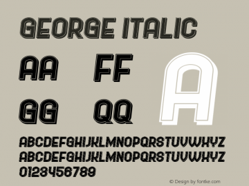 George Italic Version 1.000 Font Sample