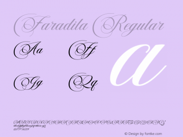 Faradila Version 1.000 Font Sample