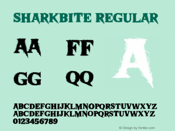 Sharkbite Sharkbite Typeface © The Branded Quotes 2020. All Rights Reserved Font Sample