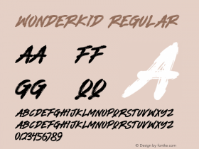 WONDERKID Version 1.00;March 3, 2020;FontCreator 11.5.0.2427 32-bit图片样张