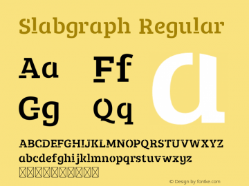 Slabgraph Version 1.001;Fontself Maker 3.5.1 Font Sample