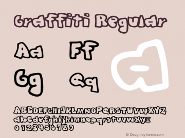 Graffiti Regular Macromedia Fontographer 4.1 5/31/96 Font Sample