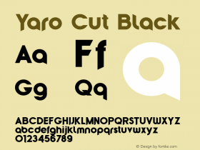 YaroCut-Black Version 1.000 Font Sample