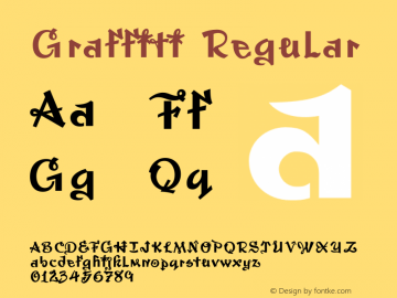 Graffiti Regular 001.000 Font Sample