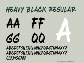Heavy Black Version 1.00;March 14, 2020;FontCreator 11.5.0.2427 64-bit图片样张