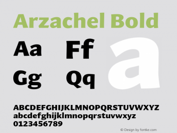 Arzachel-Bold 1.000 Font Sample